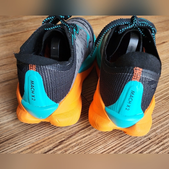 Size 9B - New Women's HOKA MACH X 2 Racing Shoes Black/Aqua - Picture 6 of 15